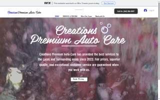 Creations Premium Auto Care website
