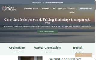 eCare Mortuary website