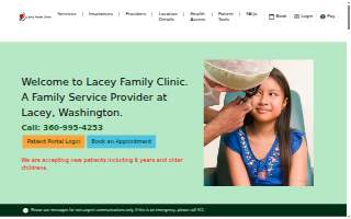 Lacey Family Clinic website