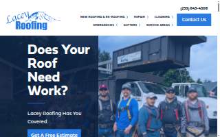 Lacey Roofing website