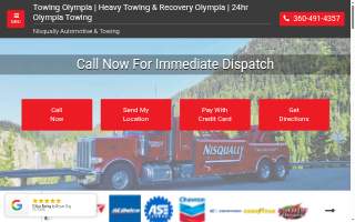 Nisqually Automotive & Towing of Lacey website