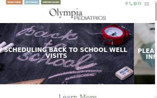 Olympia Pediatrics, PLLC of Lacey website