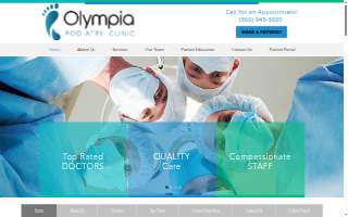 Olympia Podiatry Clinic website