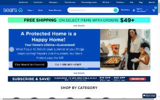 Sears Appliance Repair website