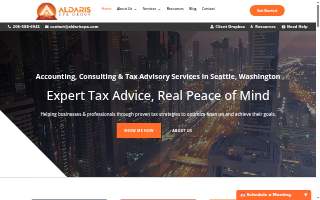 Aldaris CPA Group of Lake Forest Park website