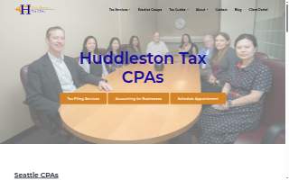 Huddleston Tax CPAs of Lake Forest Park website