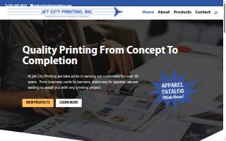 Jet City Printing website