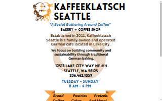 Kaffeeklatsch Seattle website