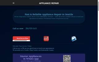 Mazter Appliances website