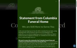 Columbia Funeral Home & Crematory website