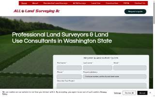 All Land Surveying LLC of Lake Stickney website