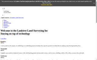 Lanktree Land Surveying, Inc. website