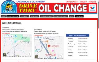 Classy Chassis Drive-Thru Oil Change website
