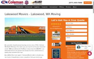 Coleman Worldwide Moving of Lakewood website