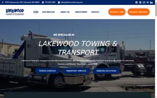 Lakewood Towing & Transport website