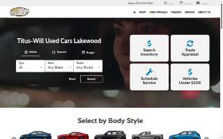 Titus-Will Used Cars - Lakewood website
