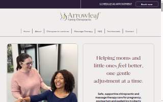 Arrowleaf Family Chiropractic website