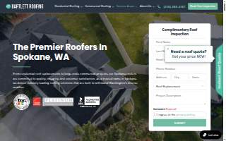 Bartlett Roofing website