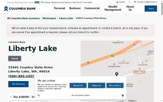 Columbia Bank of Liberty Lake website