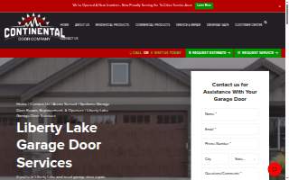Continental Door Company of Liberty Lake website