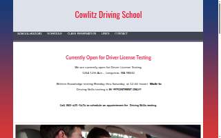 Cowlitz Driving School website