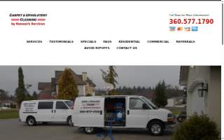 Hansen's Carpet & Upholstery Cleaning website