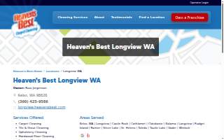 Heaven's Best Carpet Cleaning website