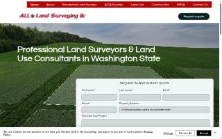 All Land Surveying LLC of Lynnwood website