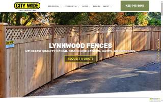 City Wide Fence Co of Lynnwood website