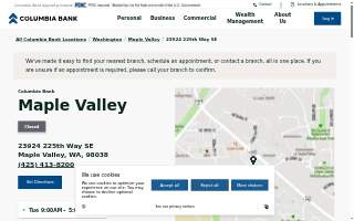Columbia Bank of Maple Valley website