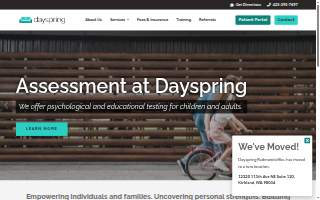 Dayspring Behavioral Health website