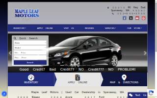Maple Leaf Motors Spanaway website