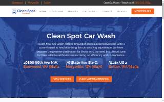 Clean Spot Car Wash website