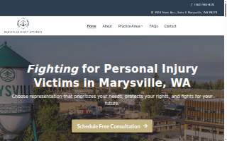 Marysville Injury Attorney website
