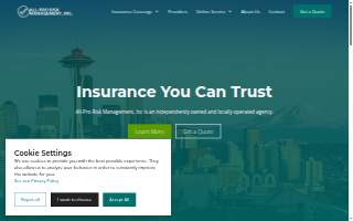 All-Pro Risk Management Inc. website