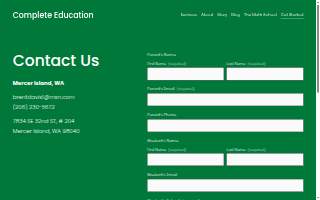 Complete Education of Mercer Island website