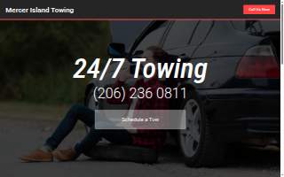 Mercer Island Towing website