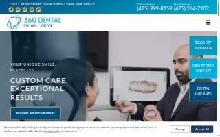 360 Dental of Mill Creek website
