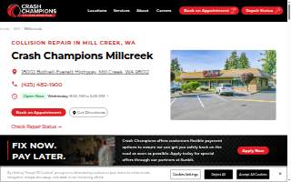 Crash Champions Collision Repair Mill Creek website