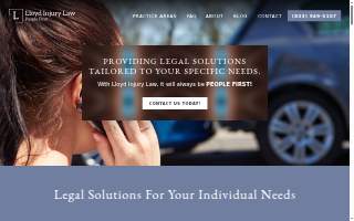 Lloyd Injury Law website