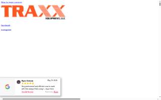 Traxx Equipment Co LLC website