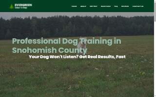 Evergreen School For Dogs website