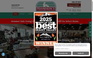 Hansen's Furniture website