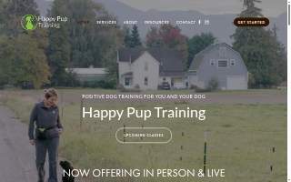 Happy Pup Training of Mount Vernon website