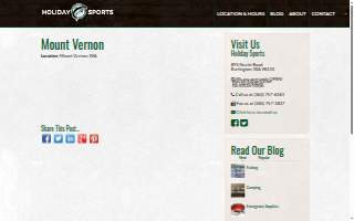 Holiday Sports website