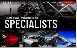 Elite Auto Body website