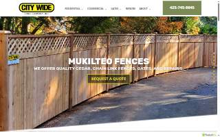 City Wide Fence Co of Mukilteo website