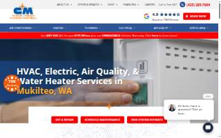 CM Heating of Mukilteo website