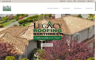 Legacy Roofing Northwest website