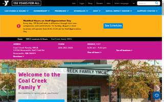 Coal Creek Family YMCA website